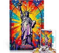 Puzzle de 1000 Piezas para Adultos Estatua de la Libertad, Nueva York desafío Educativo Actividades Divertidas en casa, Regalos de cumpleaños, Regalos de Viaje, 38x26cm