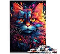 Puzzle de 1000 piezas para adultos extraño gato negro juego intelectual 26x38cm adecuado para decoración de oficina para los 14 años