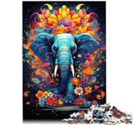 Puzzle de 1000 piezas para adultos, extraño juguete colorido de elefante de 26 x 38 cm, promueve el amor entre parejas para niños a partir de 14 años