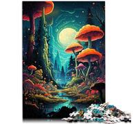 Puzzle de 1000 piezas para adultos, extraño rompecabezas de bosque colorido, juego manual de 10,27 pulgadas x 14,96 pulgadas, interacción entre padres e hijos