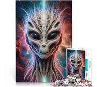 Puzzle de 1000 Piezas para Adultos Extraterrestre alienígena Desafío difícil para aliviar el estrés Grandes Regalos y Juguetes 52x38cm