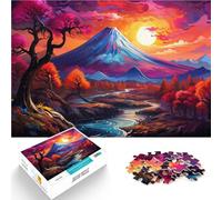 Puzzle de 1000 piezas para adultos Fantasía Mountain Fuji Asia divertidos juegos 50 x 70 cm regalos para amigos y familiares para adolescentes a partir de 14 años