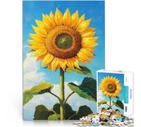 Puzzle de 1000 Piezas para Adultos Florecer en Girasol Alivia el estrés Vacaciones en casa Matar el Tiempo Apto para Parejas 38x26cm
