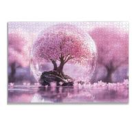 Puzzle de 1000 Piezas para Adultos, Flores de Cerezo Puzzle 1000 Piezas, Japón Rompecabezas Adultos con Caja, Medidas: 75x50 cm, Rompecabezas Madera para Toda la Familia, Decoration, Regalos, -2001
