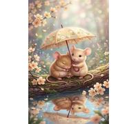 Puzzle de 1000 Piezas para Adultos - Flores Paraguas Hámster - Rompecabezas Premium con Reverso de Letras para Clasificación, Regalo de Gama Alta para Aficionados, 75x50 cm