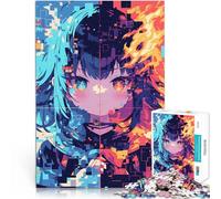Puzzle de 1000 Piezas para Adultos Fuego contra Hielo Desafiante de completar, Pero Divertido y Gracioso. Apto para Parejas 75x50cm