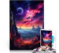 Puzzle de 1000 Piezas para Adultos Galaxia de la Naturaleza y el Caos Juego de Preguntas Actividades Divertidas en casa, Regalos de cumpleaños, Regalos de Viaje, 52x38cm