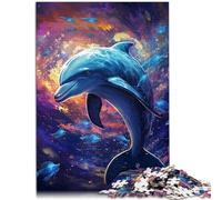 Puzzle de 1000 piezas para adultos Galaxy Dolphin Brain Teaser Game 26 x 38 cm toda la familia para niños de 14 años