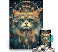 Puzzle de 1000 Piezas para Adultos Gato Persa mágico Ayuda al Cerebro a ejercitar Juguetes adictivos para Cultivar la Paciencia. Obra de Arte 75x50cm