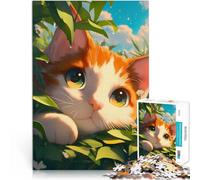 Puzzle de 1000 Piezas para Adultos Gato Soleado Juguetes adictivos Que desafían la Inteligencia Cerebral Grandes Regalos y Juguetes 75x50cm