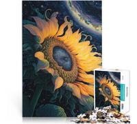 Puzzle de 1000 Piezas para Adultos Girasol del Universo Juguete Educativo de Aprendizaje con Piezas de Formas aleatorias Que se entrelazan Completamente 38x26cm