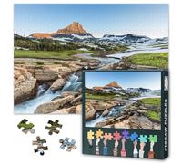 Puzzle de 1000 piezas para adultos Glacier Parque Nacional Logan Pass Paisaje Verano Montañas Motivo Puzle Sin Polvo Bordes Lisos Juego Familiar Decoración de Pared 50.5 x 70.5 cm