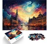 Puzzle de 1000 piezas para adultos, Grand Place Bruselas, juguete educativo, 50 x 70 cm, regalo de cumpleaños, decoración de pared para niños a partir de 14 años