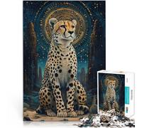 Puzzle de 1000 Piezas para Adultos Guepardo de fantasía Desafiante de completar, Pero Divertido y Gracioso. Gran Regalo 38x26cm