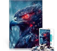 Puzzle de 1000 Piezas para Adultos Halcón de Ojos Rojos Juego desafiante y Juego Familiar Cada Pieza es única: un desafiante y Divertido Juego Familiar 52x38cm