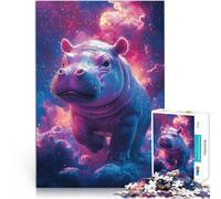 Puzzle de 1000 Piezas para Adultos Hipopótamo cósmico Ayuda al Cerebro a ejercitar Juguetes adictivos para Cultivar la Paciencia. Apto para Parejas 38x26cm