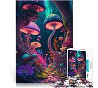 Puzzle de 1000 Piezas para Adultos Hongos psicodélicos Ayuda al Cerebro a ejercitar Juguetes adictivos para Cultivar la Paciencia. Gran Regalo 52x38cm