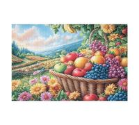 Puzzle De 1000 Piezas para Adultos Huerto de Cosecha 1000 PCS 75x50cm Regalo De Acción De Gracias Tiempo En Familia Mejora La Concentración La Paciencia