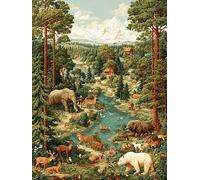 Puzzle de 1000 Piezas para Adultos, Ilustraciones de la Colección de Fauna Salvaje - Rinocerontes, Ballenas, Tigres, Leones, etc, Rompecabezas Clásicos con Animales, para Adultos y Niños (B, 500 PCS)