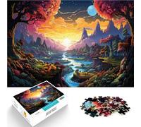 Puzzle de 1000 piezas para adultos: imagina un paisaje, juguete de rompecabezas de bricolaje, juego educativo para cumpleaños, Navidad y adolescentes a partir de 14 años, 26 x 38 cm