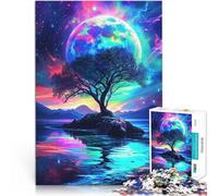 Puzzle de 1000 piezas para adultos, increíble juego de naturaleza de fantasía de neón, juguete para la familia, regalo de cumpleaños, adecuado para adolescentes a partir de 14 años, 26 x 38 cm