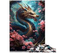 Puzzle de 1000 piezas para adultos, jardín de dragones, con piezas totalmente entrelazadas al azar, 26 x 38 cm