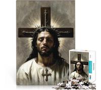 Puzzle de 1000 Piezas para Adultos Jesús Cristo Juego Familiar para aliviar el estrés: desafío difícil Regalo de Obra de Arte 38x26cm