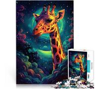 Puzzle de 1000 piezas para adultos, jirafa, juguete educativo para aliviar el estrés, rompecabezas de 26 x 38 cm, colección de artistas, bellas artes, para niños de 14 años