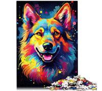 Puzzle de 1000 piezas para adultos Juego de cuestionario fantástico sobre el pastor alemán 26 x 38 cm ideal para la decoración de la oficina de los adolescentes a partir de 14 años.