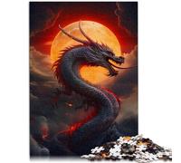 Puzzle de 1000 piezas para adultos, juego de dragón de la luna de sangre, juguete de 26 x 38 cm, colección de artistas, bellas artes para adolescentes a partir de 14 años