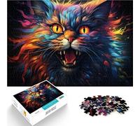 Puzzle de 1000 piezas para adultos, juego de gato colorido, juguetes para la familia, regalo de cumpleaños, regalos decoración de pared 19.7" x 29.5"