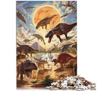 Puzzle de 1000 piezas para adultos, juego de preguntas sobre el mundo de los dinosaurios, alivio del estrés, vacaciones en casa, pasatiempo para adolescentes a partir de 14 años, 26 x 38 cm