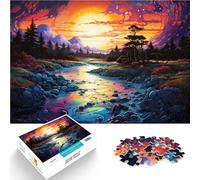 Puzzle de 1000 piezas para adultos, juego educativo de río serpenteante, juguete desafiante, 26 x 38 cm, regalo de cumpleaños, decoración de pared para adolescentes a partir de 14 años