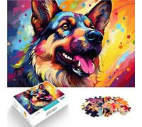 Puzzle de 1000 piezas para adultos, juego familiar con pastor alemán, 50 x 75 cm. Ayuda al cerebro a entrenar juguetes adictivos y a cultivar la paciencia.
