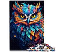 Puzzle de 1000 piezas para adultos, juguete antiestrés de un búho del desierto, 38 x 52 cm, con póster a juego y hoja de preguntas para adolescentes a partir de 14 años