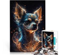 Puzzle de 1000 piezas para adultos, juguete de fuego, Chihuahua, competencia de velocidad manual, 50 x 70 cm, regalo de cumpleaños, decoración de pared para 14 años