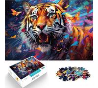 Puzzle de 1000 piezas para adultos, juguete de tigre para aliviar el estrés, ayuda al cerebro a entrenar juguetes adictivos para promover la paciencia, 26 x 38 cm