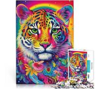 Puzzle de 1000 piezas para adultos, juguete psicodélico pantera juego intelectual que es desafiante de completar, pero divertido poder y humorístico es de 26 x 38 cm