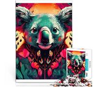 Puzzle de 1000 Piezas para Adultos Koala en Flor Ayuda al Cerebro a ejercitar Juguetes adictivos para Cultivar la Paciencia. Regalo Divertido 75x50cm