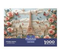 Puzzle De 1000 Piezas para Adultos, La Torre Eiffel, Juegos De Rompecabezas Familiares, Lugares de interés en París, Juguete Colorido para Niños 8-12, Regalos para Adultos Y Niños 70x50cm/1000pcs