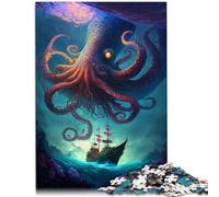 Puzzle de 1000 piezas para adultos Legends of the Deep Kraken Puzzle juegos educativos 50 x 70 cm regalos para amigos y familiares para adolescentes a partir de 14 años