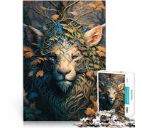 Puzzle de 1000 Piezas para Adultos León Amigo Imaginario Reducción del estrés Interesante con Piezas de Formas aleatorias Que se entrelazan Completamente 38x26cm