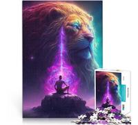 Puzzle de 1000 Piezas para Adultos León del Espacio cósmico Desafío difícil para aliviar el estrés Decoración del hogar 75x50cm