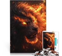 Puzzle de 1000 Piezas para Adultos león Negro Salvaje Ayuda al Cerebro a ejercitar Juguetes adictivos para Cultivar la Paciencia. Una Obra de Arte 38x26cm