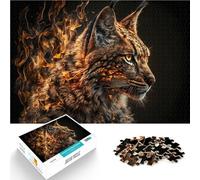 Puzzle de 1000 Piezas para Adultos Lince Hecho por el Fuego Juguetes Juegos Educativos Antiestrés Mejorar el Amor Entre Parejas 52x38cm