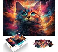 Puzzle de 1000 piezas para adultos, lindo gatito de niebla, juguete educativo intelectual relajante regalo de cumpleaños para adolescentes a partir de 14 años, 26 x 38 cm
