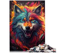 Puzzle de 1000 piezas para adultos, lobo relajante, juguete educativo intelectual, entrena tu cerebro y tus manos para adolescentes a partir de 14 años, 26 x 38 cm