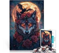 Puzzle de 1000 Piezas para Adultos Lobo siniestro Ayuda al Cerebro a ejercitar Juguetes adictivos para Cultivar la Paciencia. Gran Regalo 75x50cm