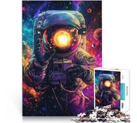 Puzzle de 1000 Piezas para Adultos Los astronautas Ven el Sol Hecho de cartón para Mayores de 14 años Entrena tu Cerebro y Tus Manos Regalos de Juegos de Navidad tamaño:26x38cm/10.24x14.96pulgada