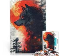 Puzzle de 1000 Piezas para Adultos Luna de Sangre de Lobo Juguetes educativos de Aprendizaje Interacción Entre Padres e Hijos 52x38cm